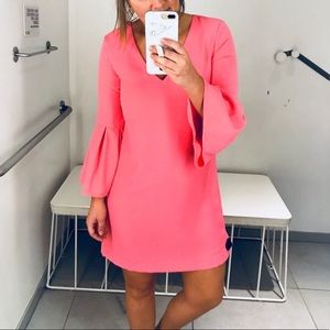 NWT H&M Pink Trumpet Sleeve Dress